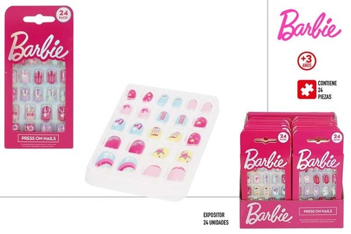 Uñas postizas barbie 24 pzas bl ref 77494