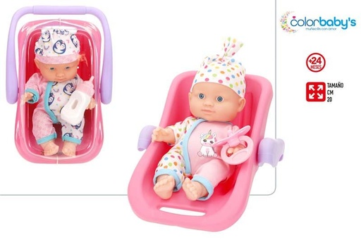 Bebe con sillita 20 cm ref 39335